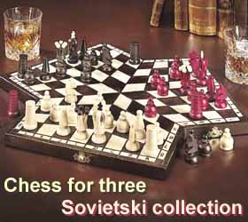 Soviet collection. Historically inspired products with a sense of adventure. Chess for three.