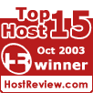 Top Host 15. Oct 2004 winner. Host Review.