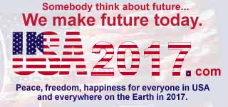 Somebody think about future. We make future today. USA2017.INUMO.RU. Peace, freedom, happiness for everyone in USA and everywhere on the Earth in 2017.
